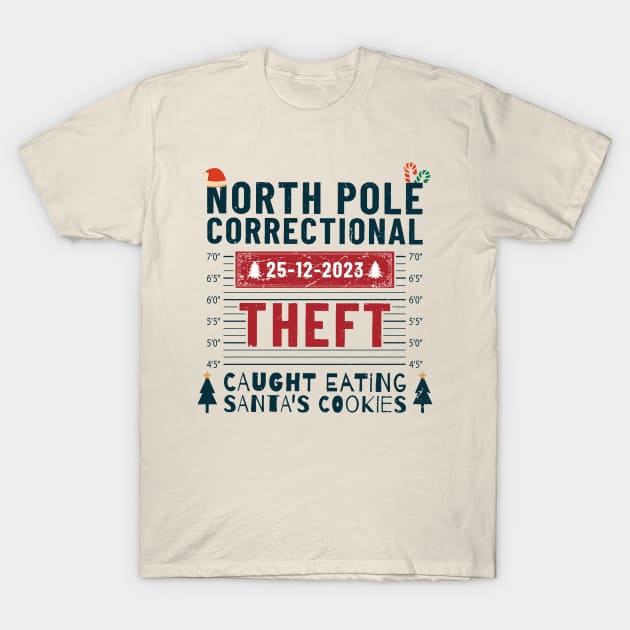 North Pole Correctional Funny T-Shirt by Tamsin Coleart